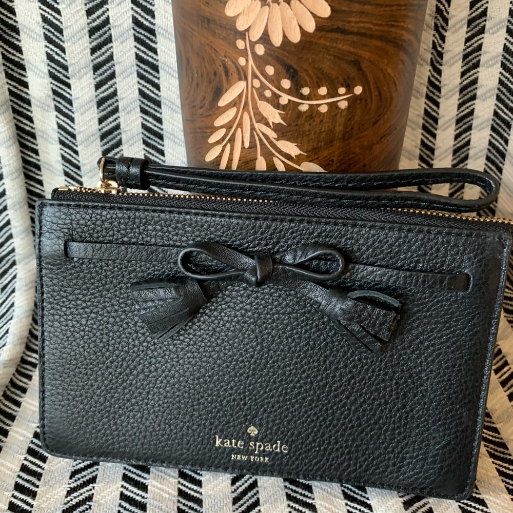 Wristlet Hayes black warm Kate spade wallet black - Picture 1 of 7